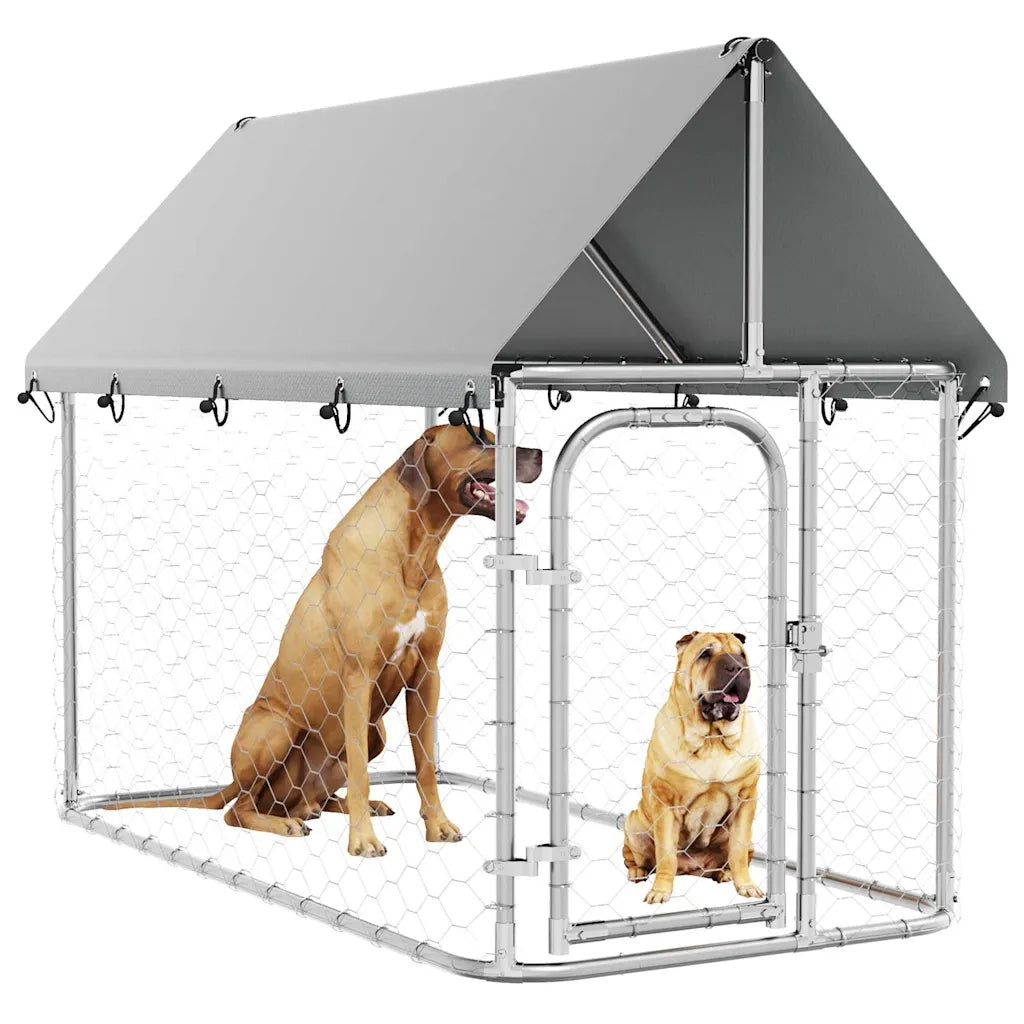Gabbia per Cani da Esterno con Tetto 200x100x150 cm CFW1187157