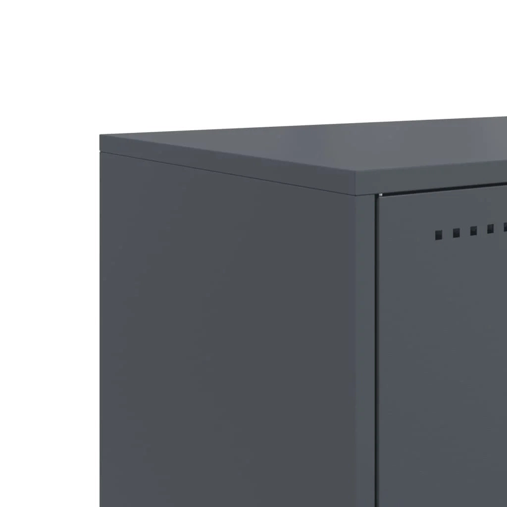 Mobile TV multimediale scaffale TV credenza mobile TV sala da pranzo soggiorno camera da letto antracite 68,5 x 39 x 60,5 cm acciaio antracite 02_0026406