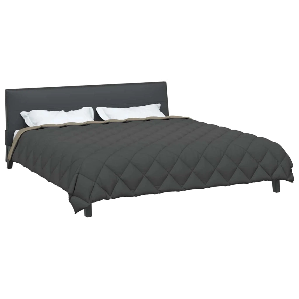 Piumone | Duvet Invernale Grigio chiaro e Antracite 240 x 260 cm