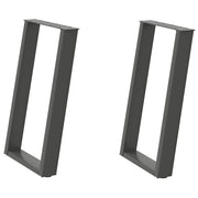 Set di 2 gambe regolabili per tavolo da pranzo a forma di U design moderno 60 x 72-73 cm acciaio antracite 02_0057070