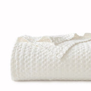 Sprei in cotone 100% 150 x 200 cm con tessuto wafel piqué leggero e respirante Oeko-TEX certificato, spesso da utilizzare come copriletto o come copertura per il divano.