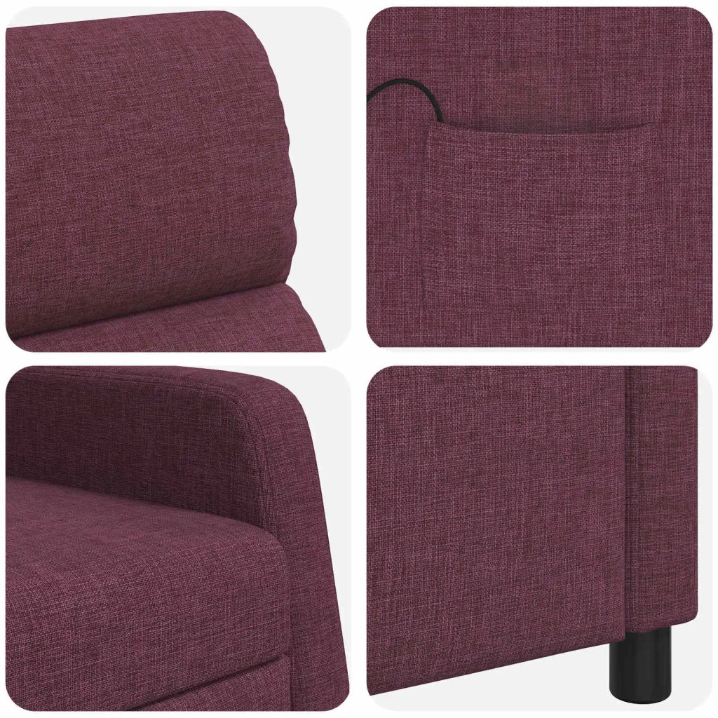 Divano Sedia-Poltrona Massaggiante Viola Tessuto 835236
