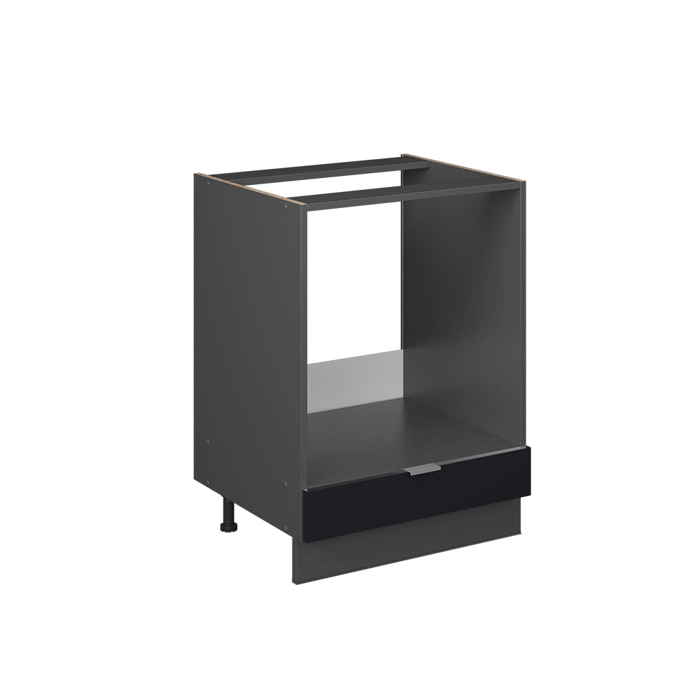 Mobile per forno da incasso Fame-Line Nero rigato/Antracite 60 cm senza piano di lavoro Vicco