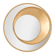 Specchio rotondo da parete Vortic cm ø 70x3,5 con cornice dorata
