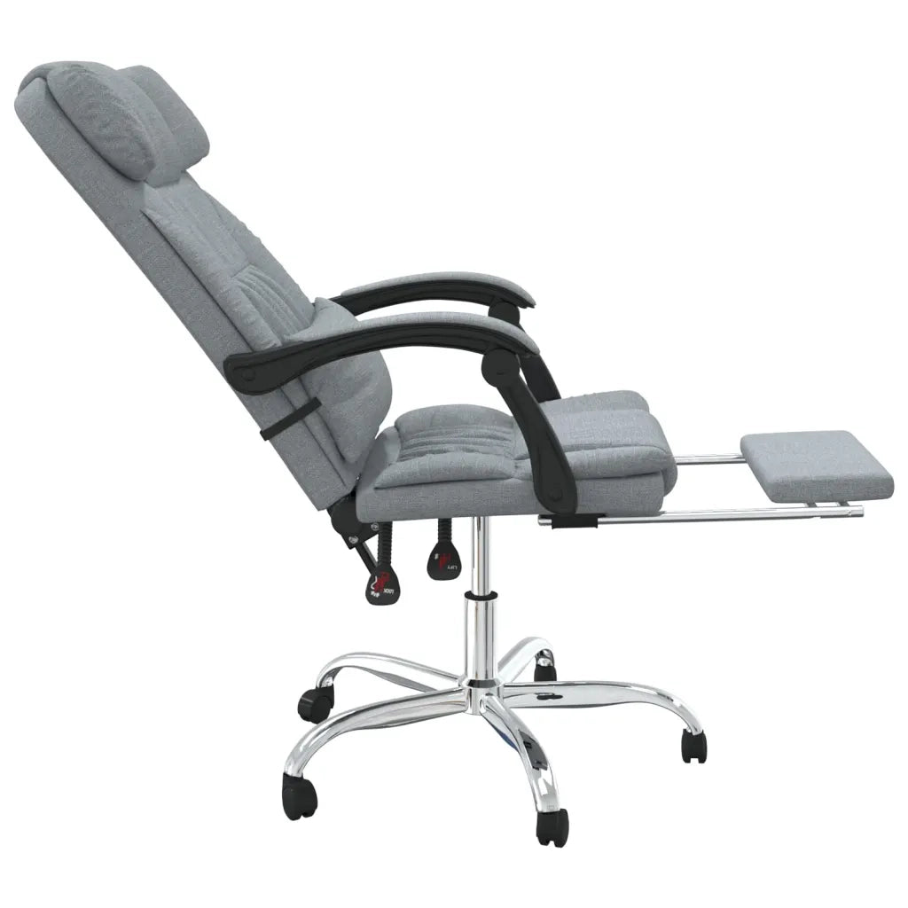 Sedia da Ufficio Massaggio Reclinabile Grigio chiaro in Tessuto cod mxl 9848