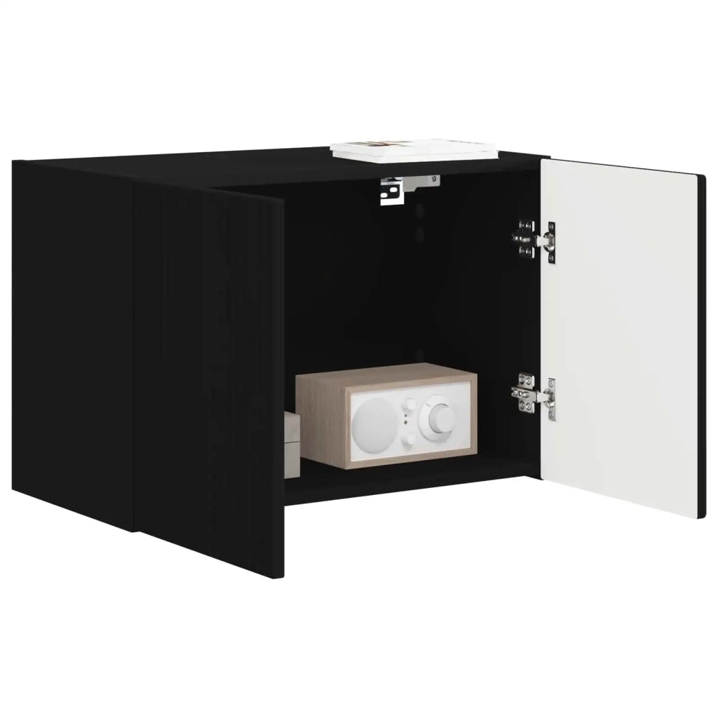 Mobile TV da parete Nero 59,5 x 31 x 40 cm Legno multistrato 892331