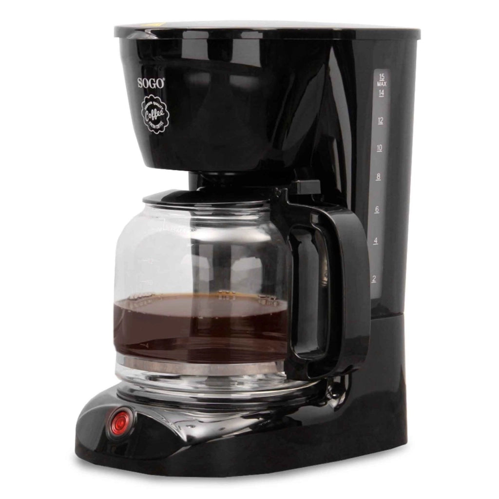 Macchina caffè americano a goccia elettrica, caraffa vetro 1,8L, 15 tazze con funzione antigoccia 950W - SOGO