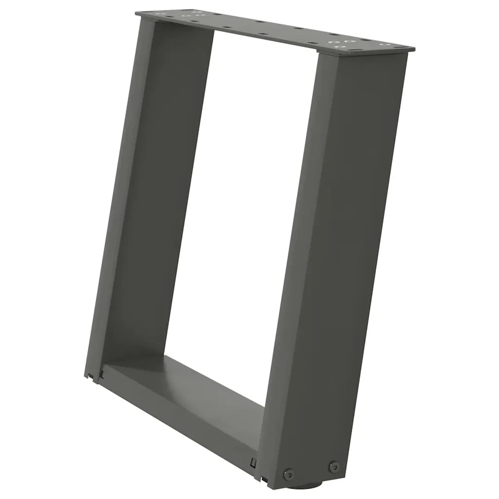 Gambe per Tavolino da Caffè a Forma di U 2 pz Antracite 50x(42-43) cm Acciaio 4012766