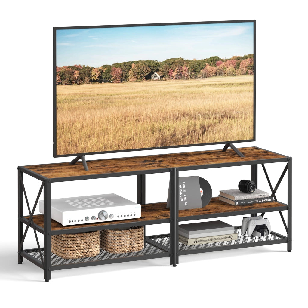Mobile TV Valora in stile loft rustico marrone per soggiorno