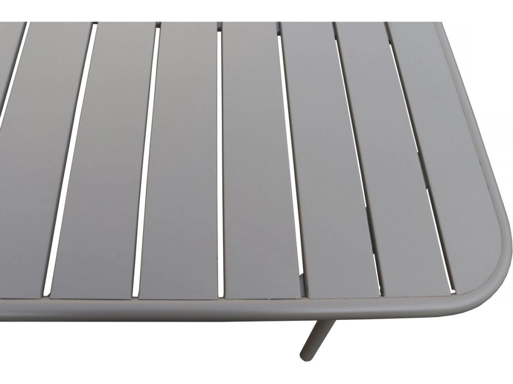 Tavolo da giardino in metallo "Bilbao" - 180 x 90 x 71 cm - Tortora