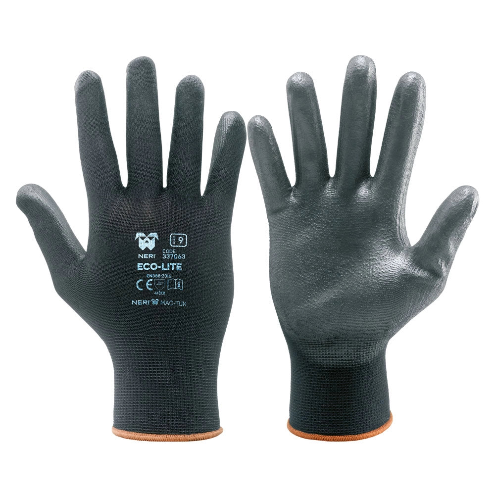 12coppie guanti 'eco-lite' tg. 7 nero cod:ferx.111005nlm