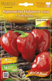 SEMI ORTO PEPERONCINO HABANERO ROSSO- HORTUS SEMENTI- 10,0 pz