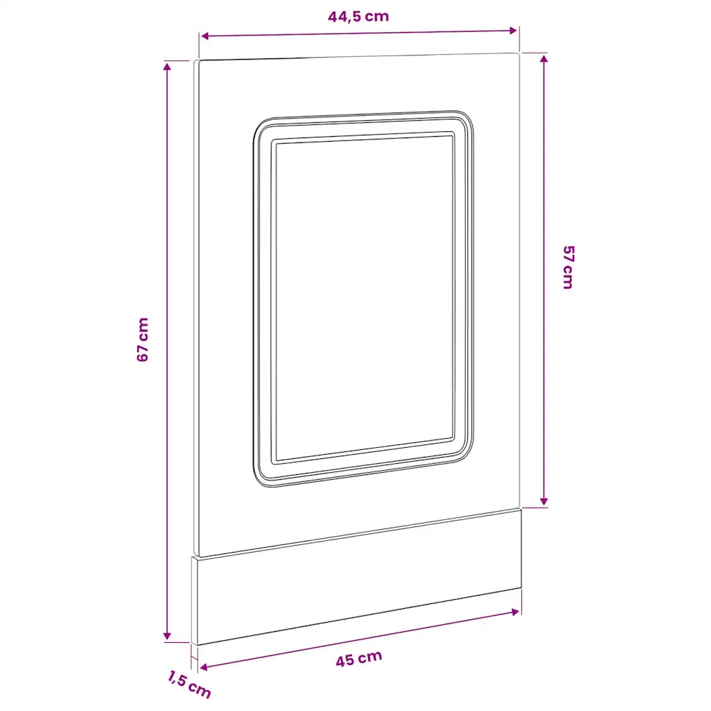 vidaXL Pannello Lavastoviglie Kalmar Legno Antico 45x1,5x67 cm