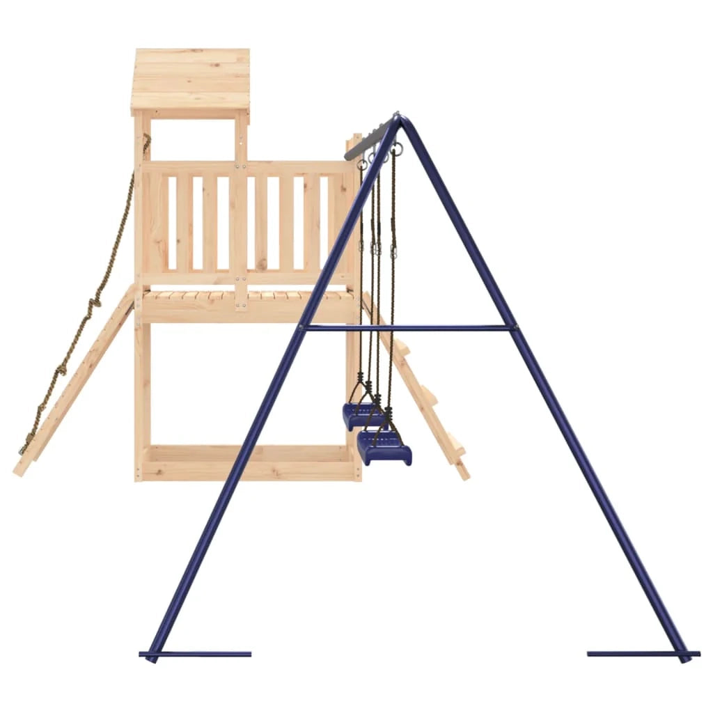Altalene per parco giochi all'aperto scivolo altalene robuste giochi da giardino 313 x 248 x 214 cm legno di pino massiccio 02_0004816
