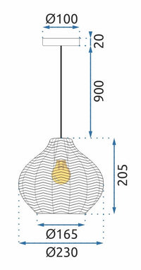 Lampada Da Soffitto Di Vetro Retro APP893-1CP