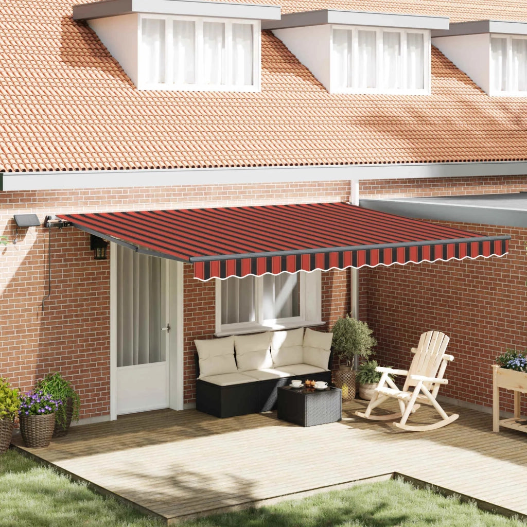 Tenda Retrattile arancione e marrone 450 ×300 cm Tessuto 3330880