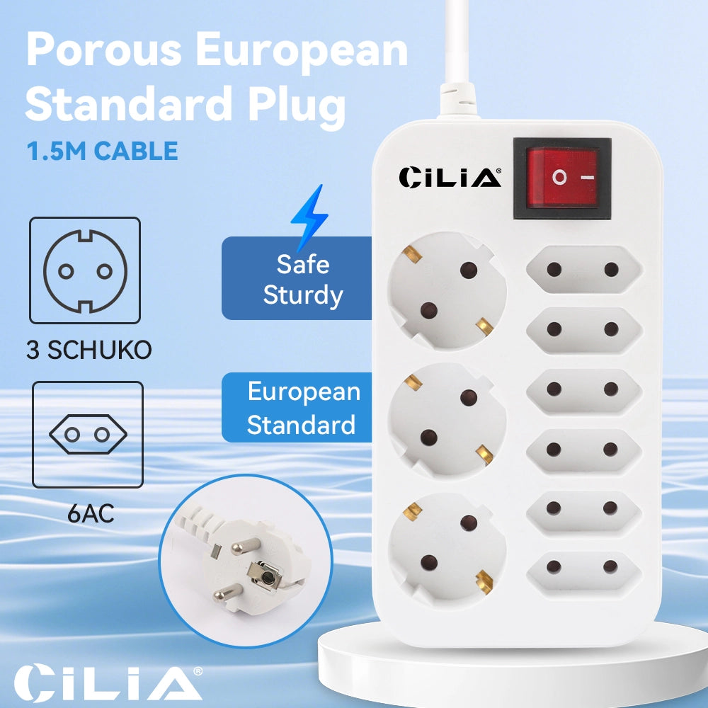 Ciabatta Elettrica 9 Prese con Interruttore ¨C Xylo ¨C Bianco