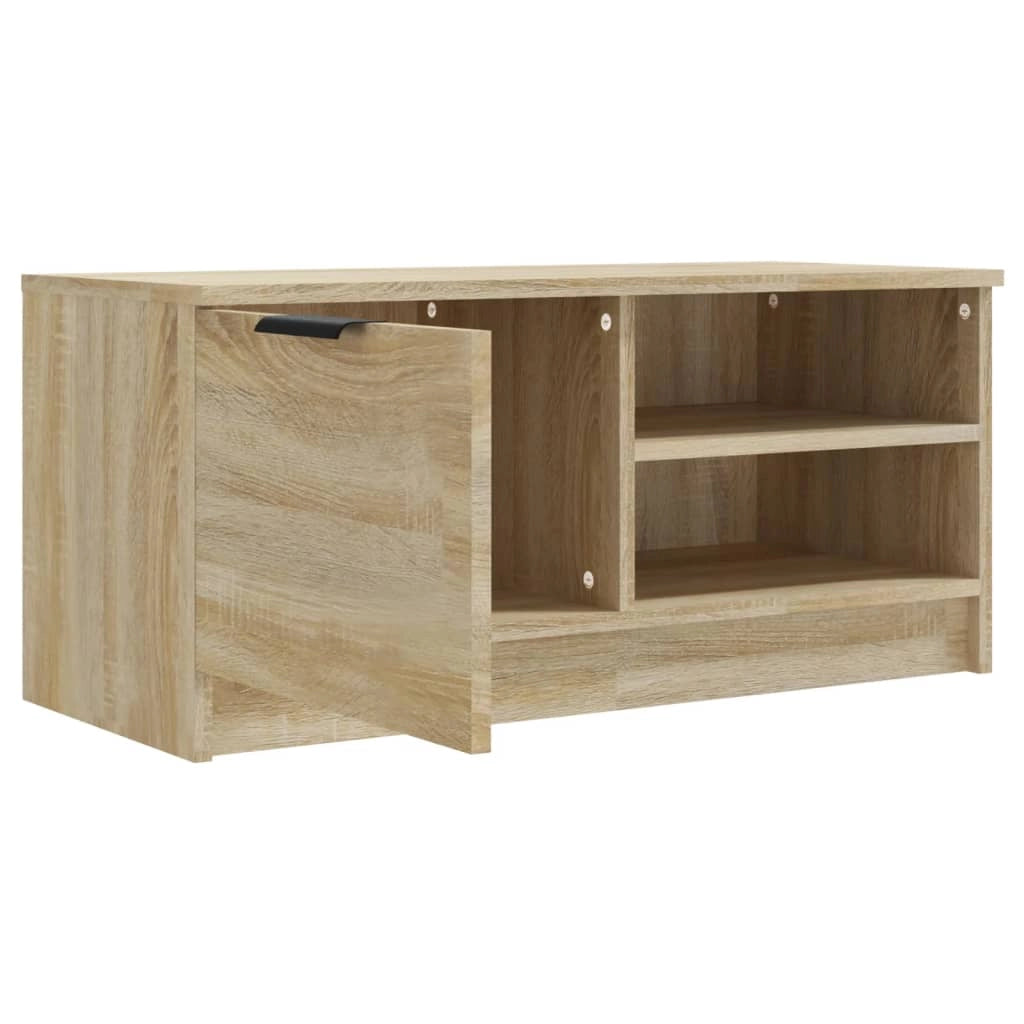 Mobile TV multimediale mensola TV credenza TV sala da pranzo soggiorno camera da letto rovere Sonoma 80 x 35 x 36,5 cm legno ingegnerizzato marrone 02_0027540