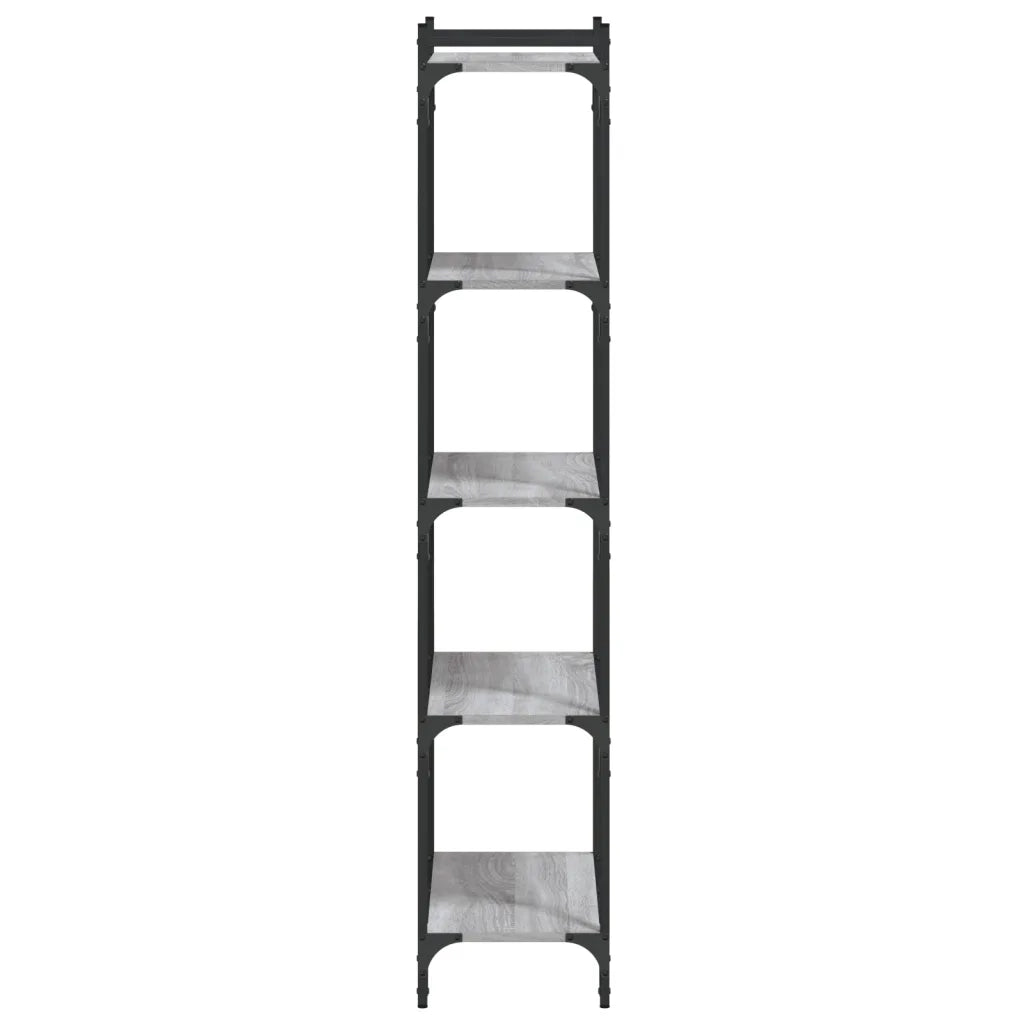 Libreria 5 Ripiani-Scaffale per Libri-Mobile di Stoccaggio Grigio Sonoma 60x30x154cm Legno Multistrato