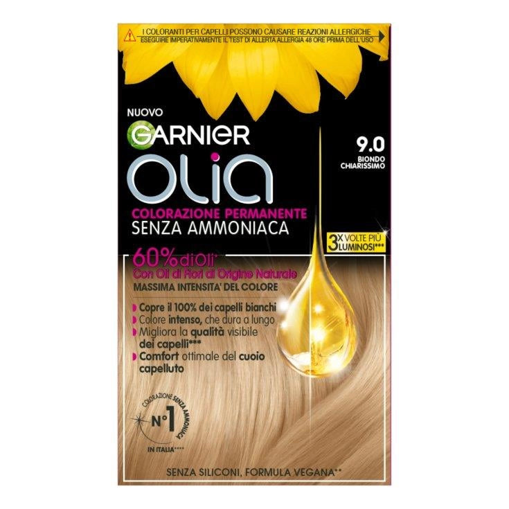 GARNIER OLIA SET 3 CONFEZIONI TINTA CAPELLI 9.0 LBIONDO CHIARISSIMO