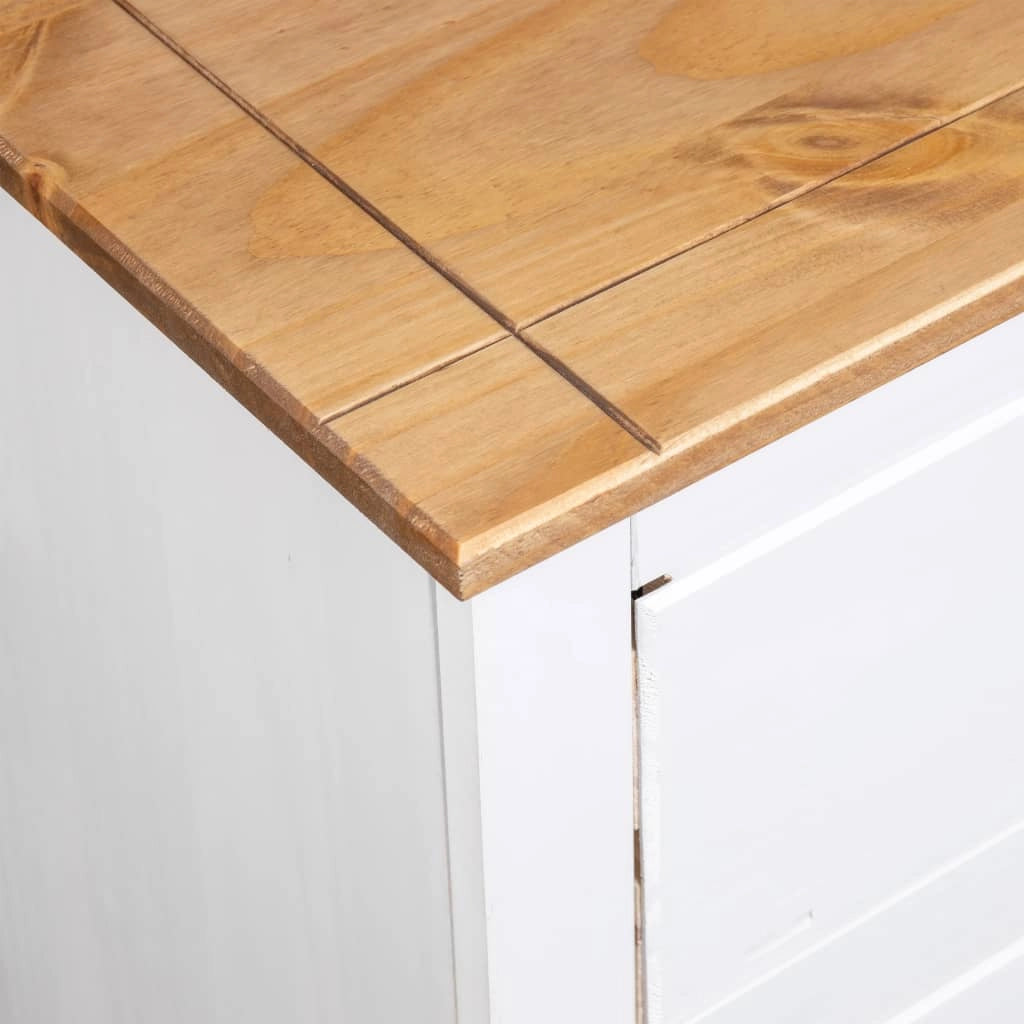 Buffet credenza cassettiera armadio mobile contenitore organizer per cucina soggiorno salotto 80 x 40 x 83 cm Pino gamma Panama bianco 02_0030519