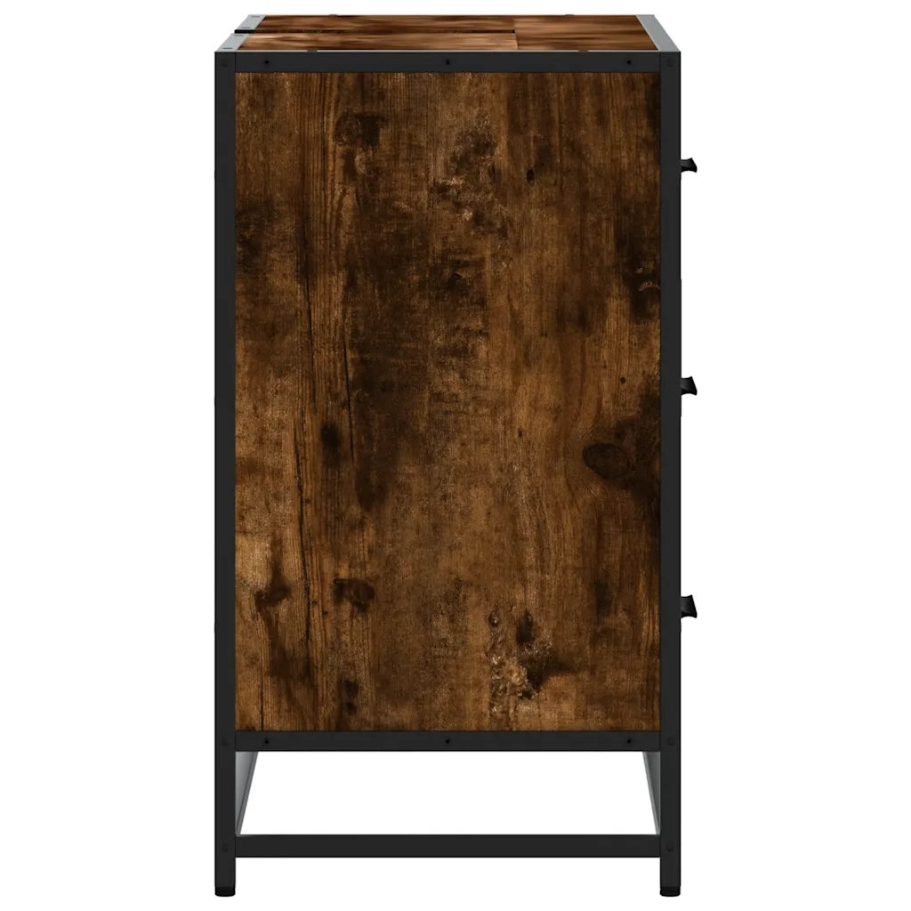 vidaXL Mobile Lavabo Bagno Rovere Fumo 60x30x60 cm Legno Multistrato