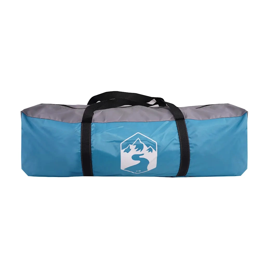 Tenda da Campeggio con Portico per 4 Persone Blu Impermeabile 94537