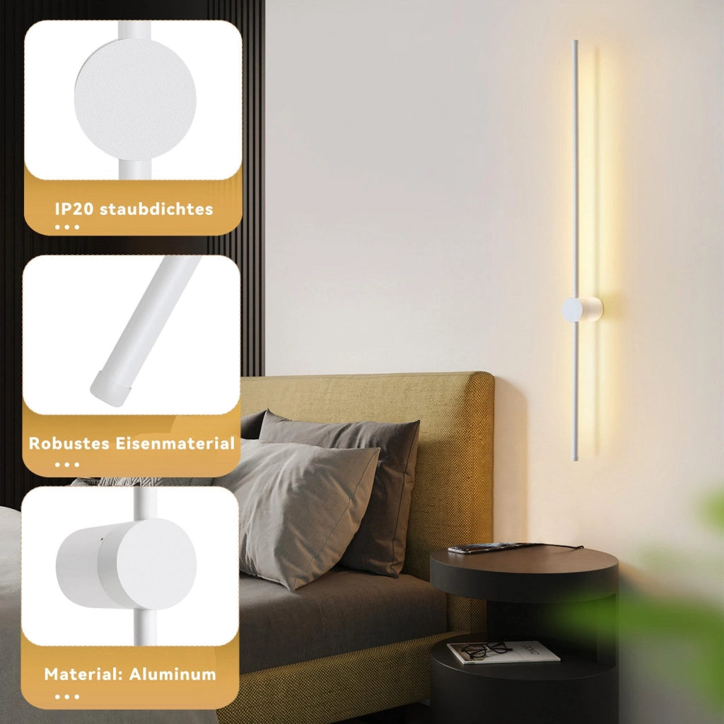 ZMH Applique a LED da interno 60CM lampada da corridoio bianca moderna 3000K per soggiorno