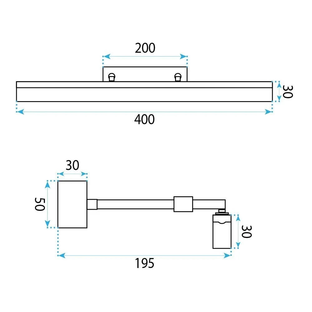 Applique Da Bagno Led APP1878-1W 40cm Black