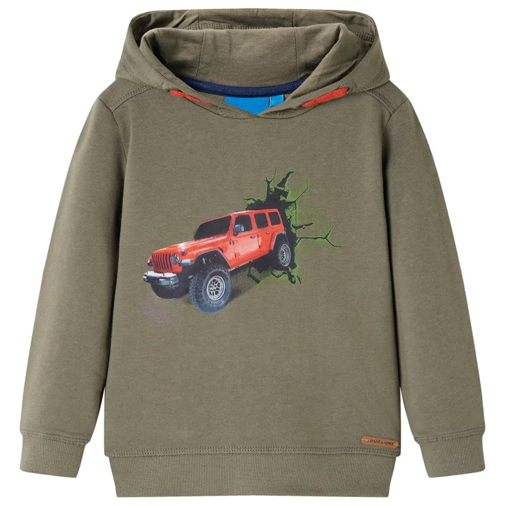 Felpa con Cappuccio per Bambini Cachi 104cod mxl 132452