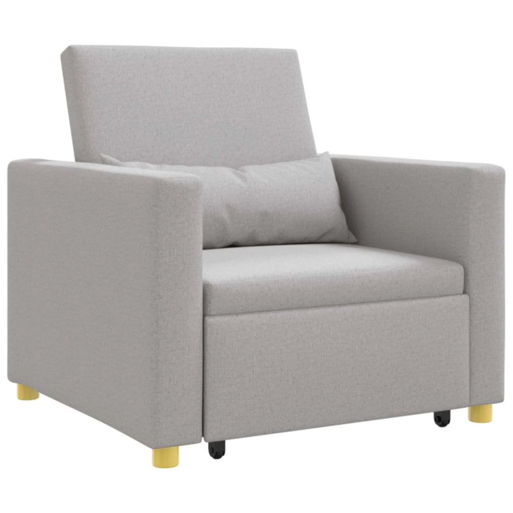 Divano letto estraibile singolo con ruote Grigio nuvola Tessuto 42002694
