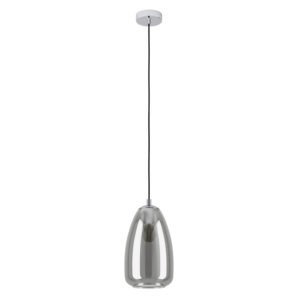 Lampadario Contemporaneo Alobrase 1 Luce Metallo Cromo