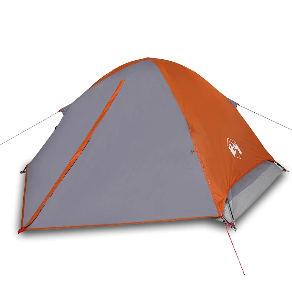 Tenda da Campeggio a Cupola 2 Persone Grigio e Arancione 94645