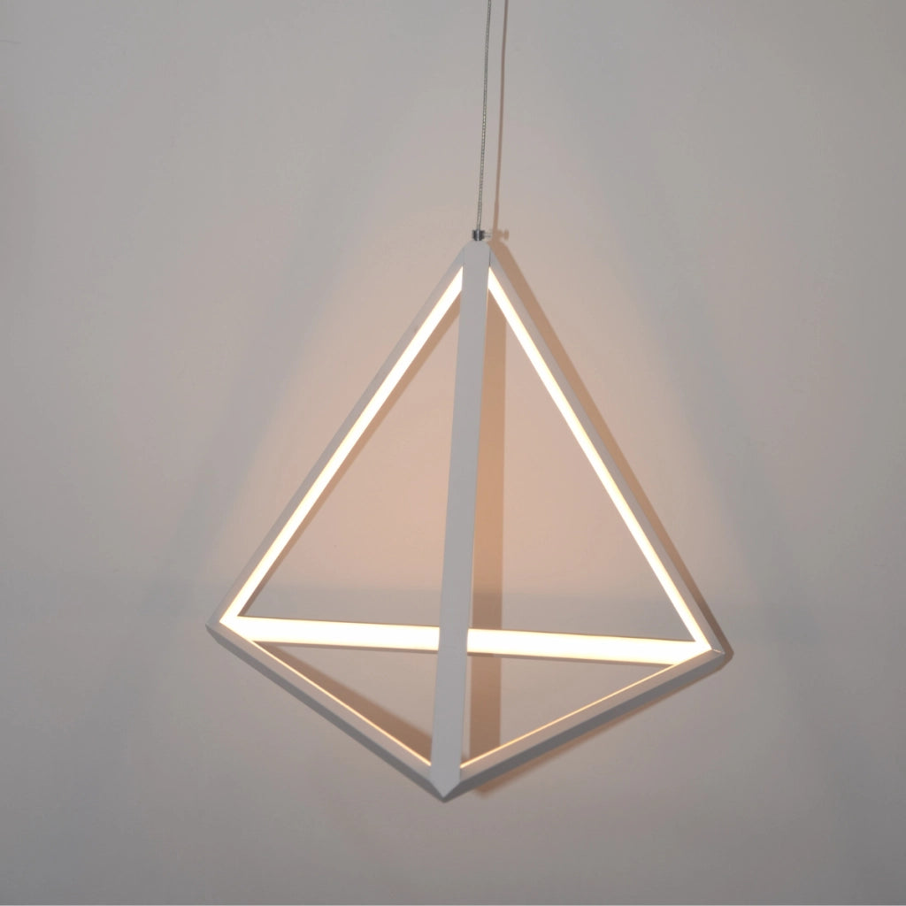 Lampada a sospensione LED 20W 3000K Triangolo bianca Polux