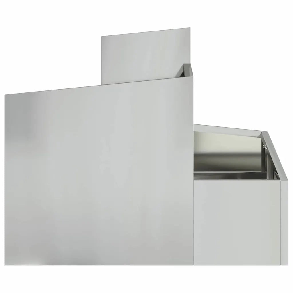 Vaso da giardino Argento 60 x 60 x 50 cm Acciaio zincato 873576