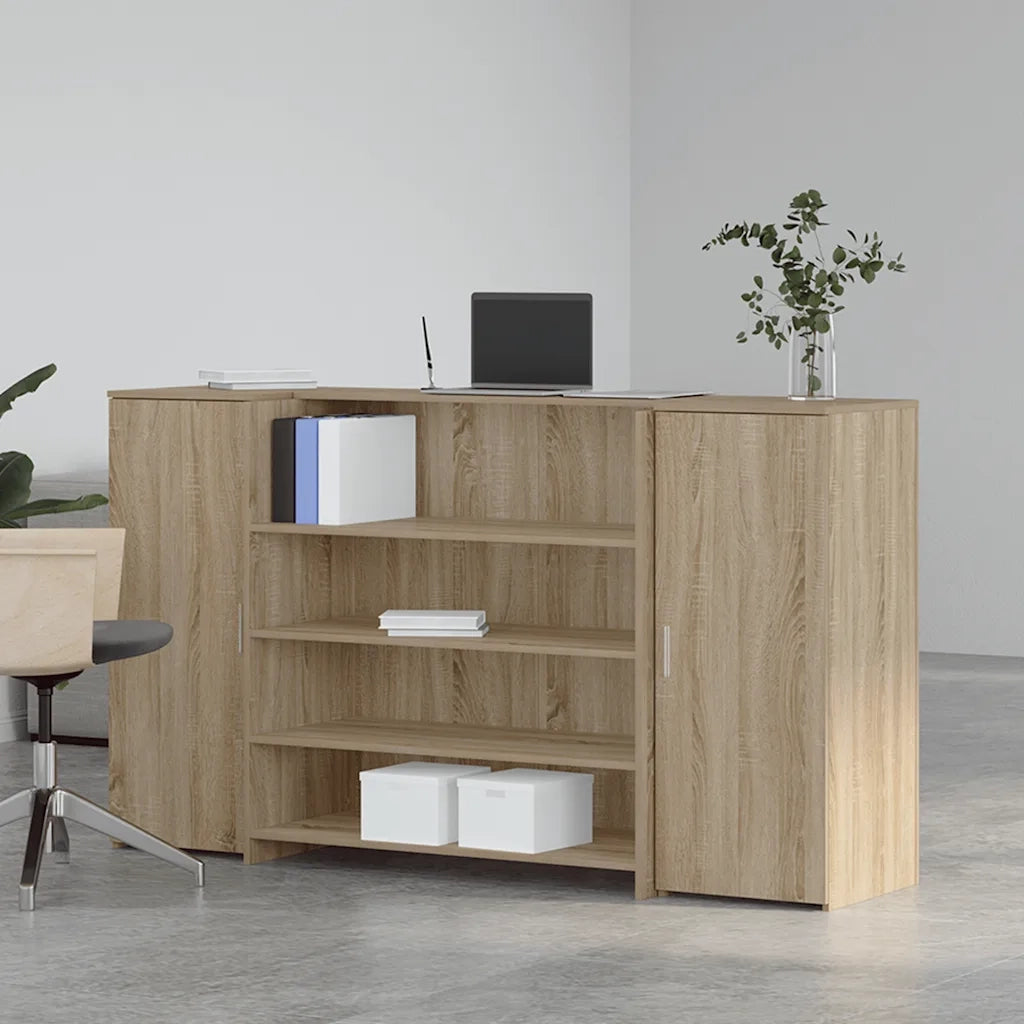 vidaXL Banco Reception Rovere Sonoma 180x50x103,5 cm Legno Multistrato