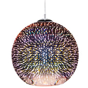 Lampada a Sospensione a Soffitto Vetro Rame Riflettente Effetto Luce Starburst Industrial