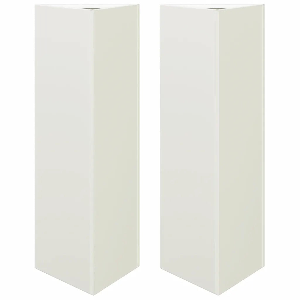 Fioriere 2 pz Bianche Triangolari 30x26x75 cm in Acciaio 851146