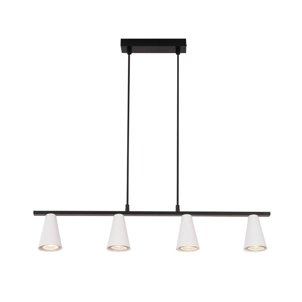 Lampada a sospensione ZMH moderna per sala da pranzo 4 fiamme GU10 lampada a sospensione per soggiorno corridoio