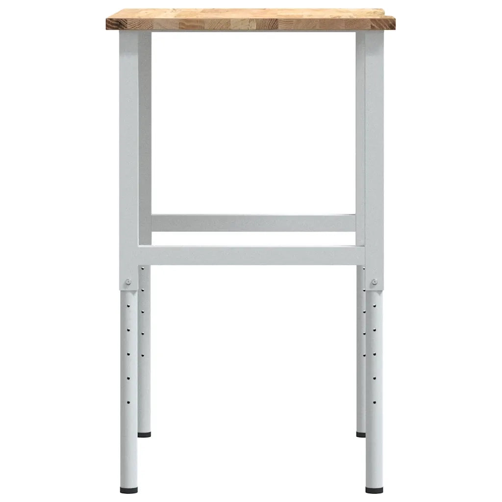 Banco da Lavoro 80x60x(71,5-98) cm Legno Massello Rovere