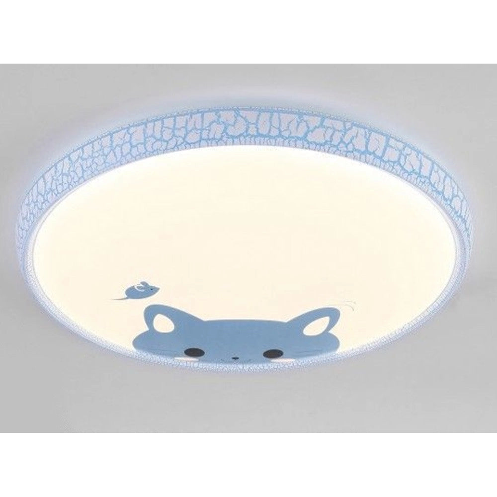 Trade Shop - Plafoniera Lampadario Camera Bambini Luce Naturale 4000k 30w 1300lm 410x60mm 98084 -