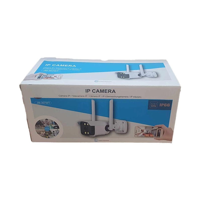 Telecamera WiFi da Interno Esterno Video Sorveglianza Bullet di Sicurezza 3MP Full HD 2304x1296p IP66 Impermeabile 90 gradi