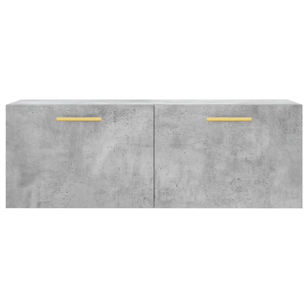 Armadietto a Muro | Mobile a Parete Grigio Cemento 100x36,5x35 cm Legno Multistrato