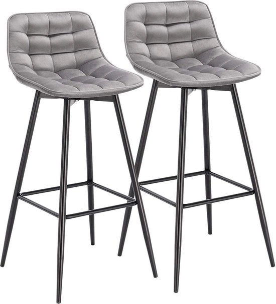 Sedia Bar con Schienale Industriale - Set di 2 - Sedia Bar con Schienale - Sedia Bar con Schienale e Schienale Reclinabile - Sedia da Cucina - Sedia Bar con Pelle