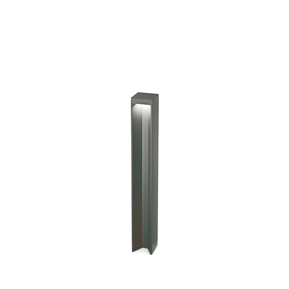 Paletto Da Esterno Moderna Kurt Metallo Antracite Led 12W 4000K Luce Naturale