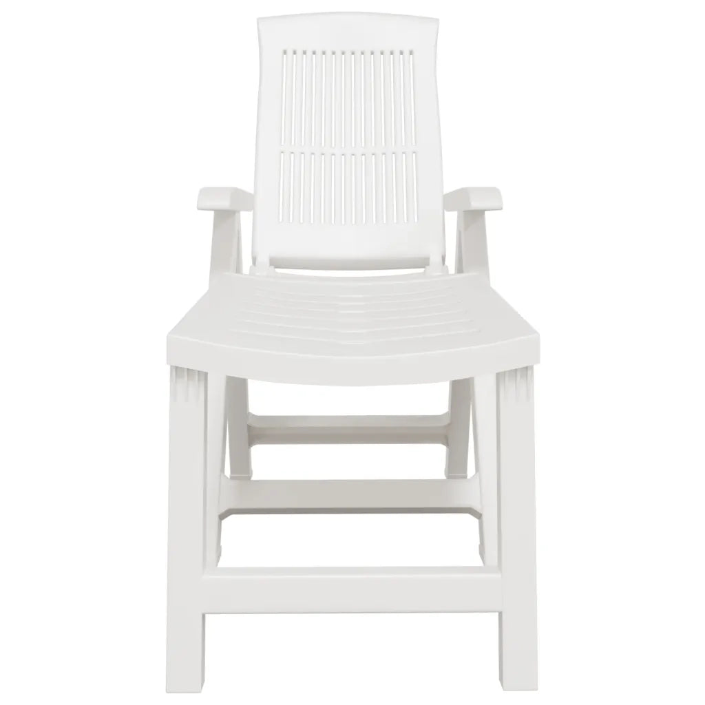 Lettino Prendisole Bianco in Plastica 364705