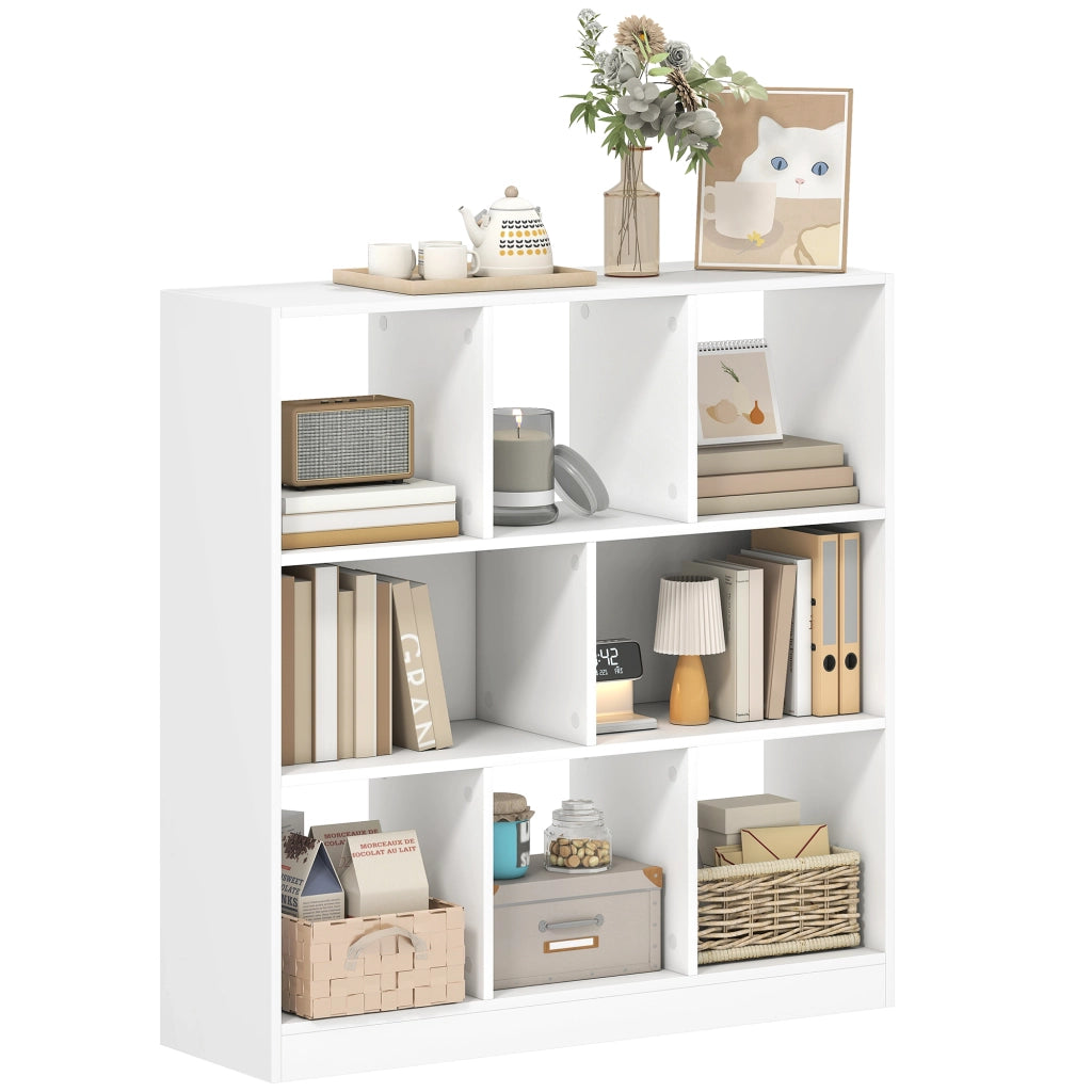 Libreria Scaffale Ripiani ¨C Zephmum ¨C Bianco 97.5x30x100 cm