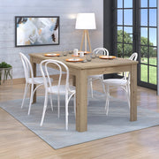 Colosimi, Tavolo Allungabile 8 Posti, 160x90.5x76.5h cm Marrone Rovere Nodi