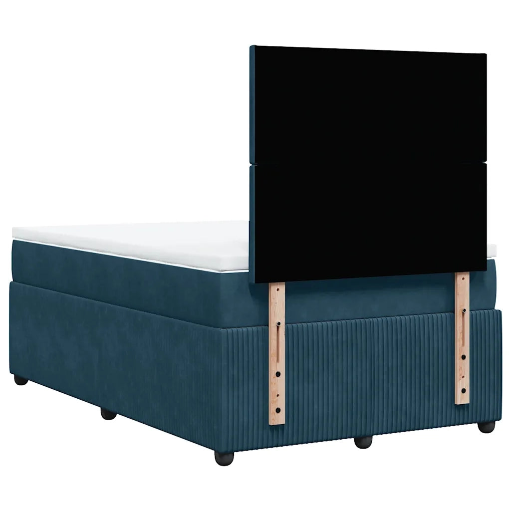 Giroletto a Molle con Materasso Blu 120x200 cm in Velluto 3294608