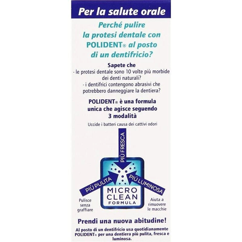 POLIDENT TABS PULITORE PER PROTESI TRIPLA FRESCHEZZA 36 CAPSULE EFFERVESCENTI